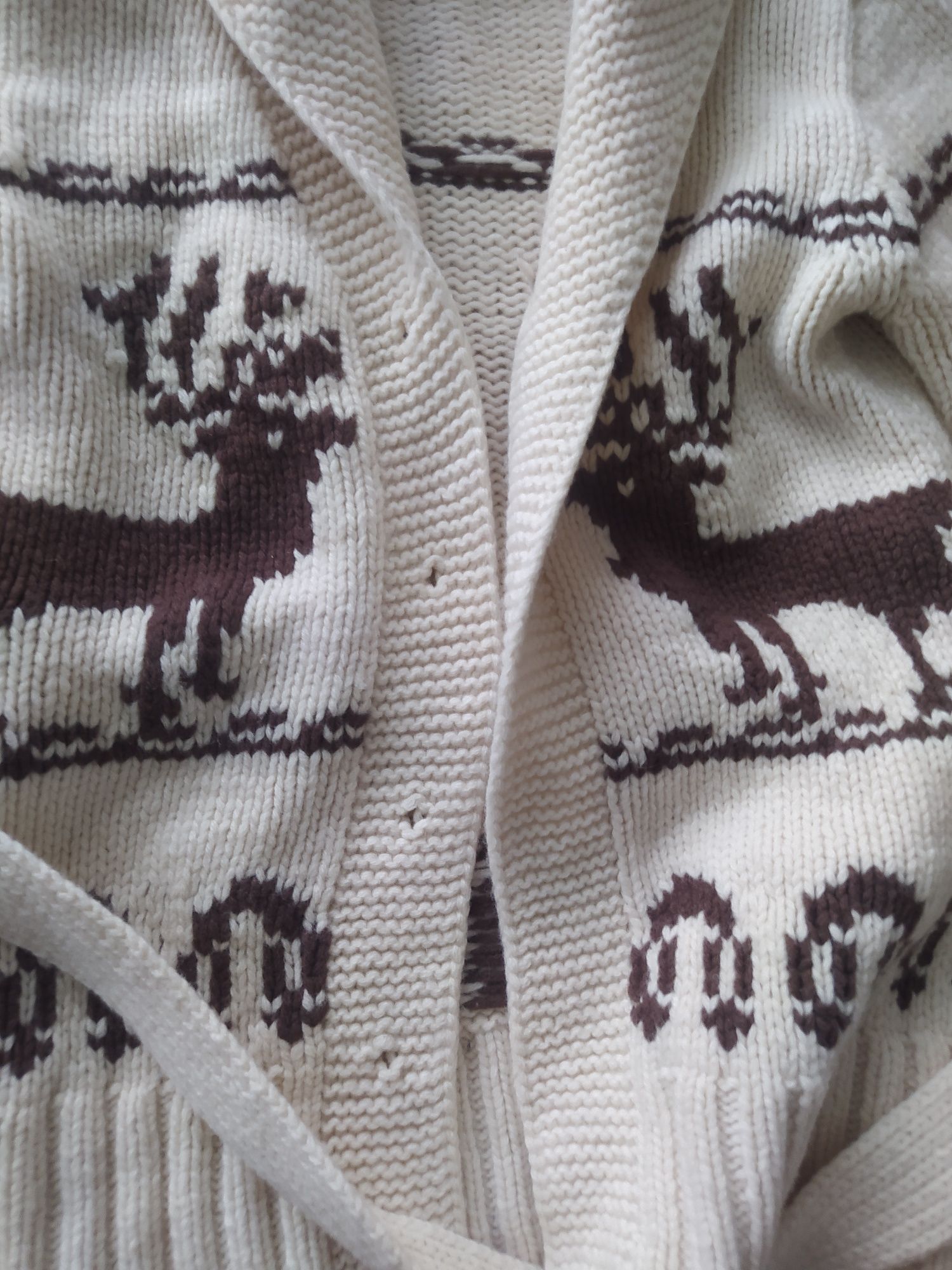 Wełniany sweter świąteczny w renifery Xs H&M Logg