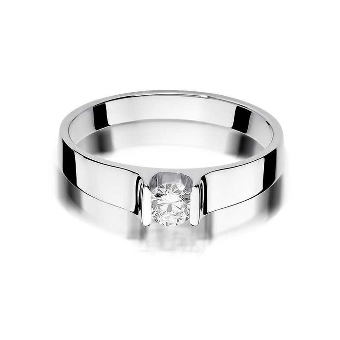 Ekskluzywny pierścionek z brylantem złoto 585