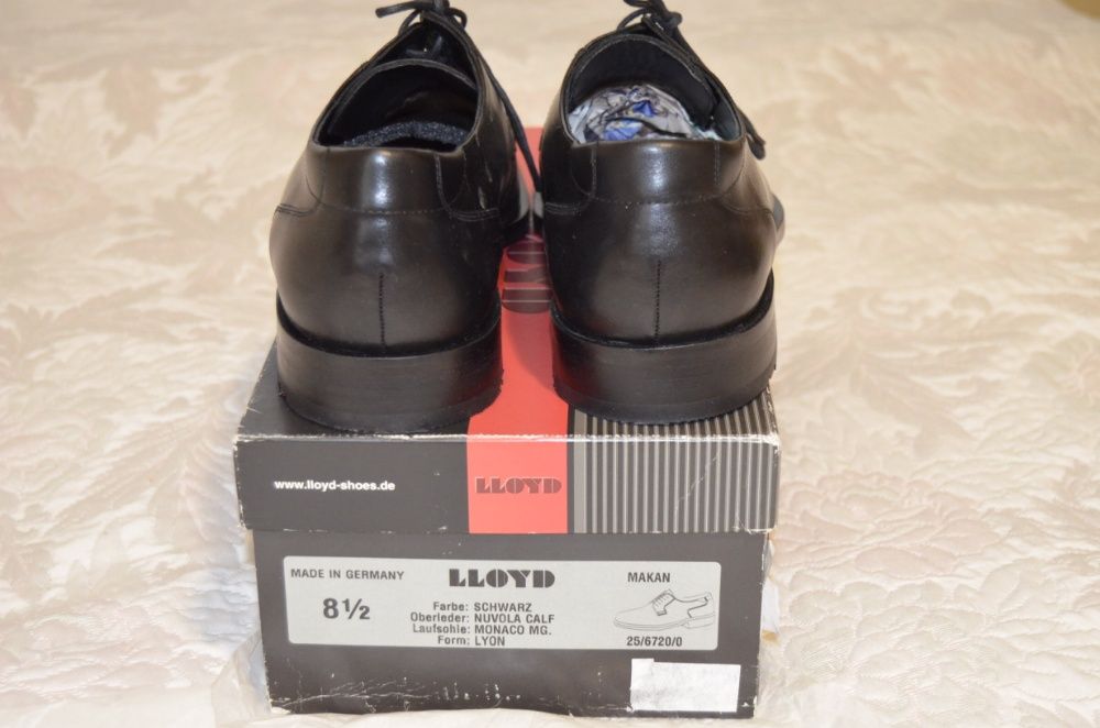 Lloyd (Ecco) полуботинки туфли мужские Macan black 42.5 размера.Ориги