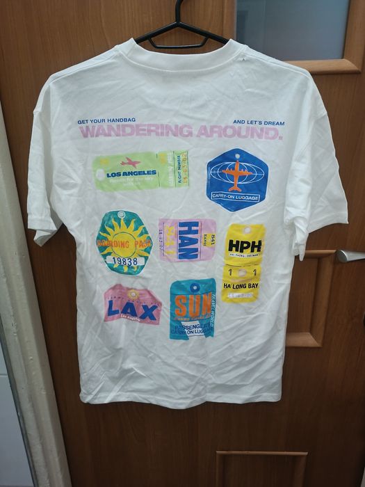 T-shirt damski biały Pull&Bear