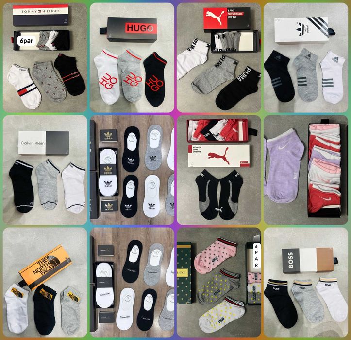 Skarpetki w pudelku logowane puma nowość boss jakość armani premium