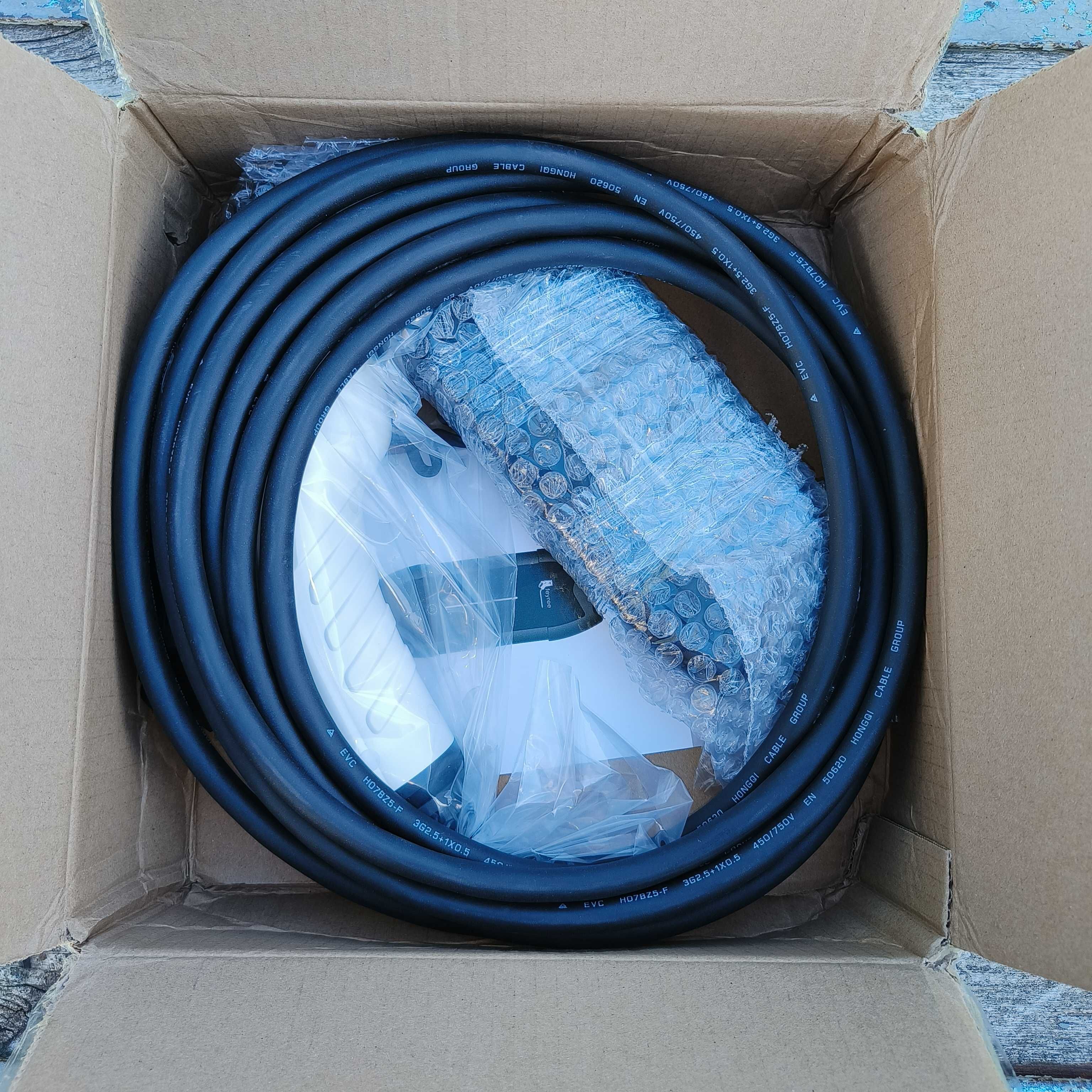feyree Type2, 5м-кабель, зарядка для авто електромобіля 16A - 3.5KW