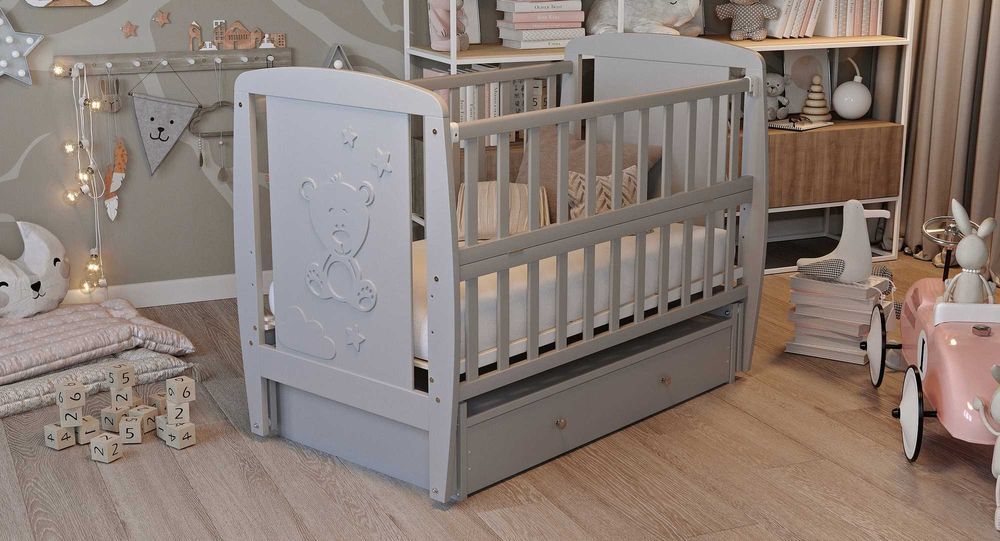 Ліжко для Немовлят ; Ліжечко Букове _ Кроватка для новонароджених.