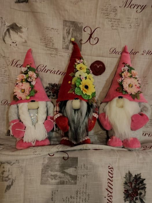 Семейная пара скандинавских гномов летняя коллекция