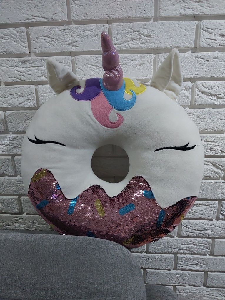 Donut poduszka cekiny 48 cm śred.