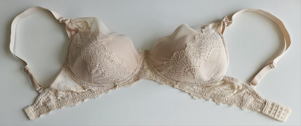 Stanik, biustonosz do karmienia piersią; 75F; Esotiq; kremowy, beż