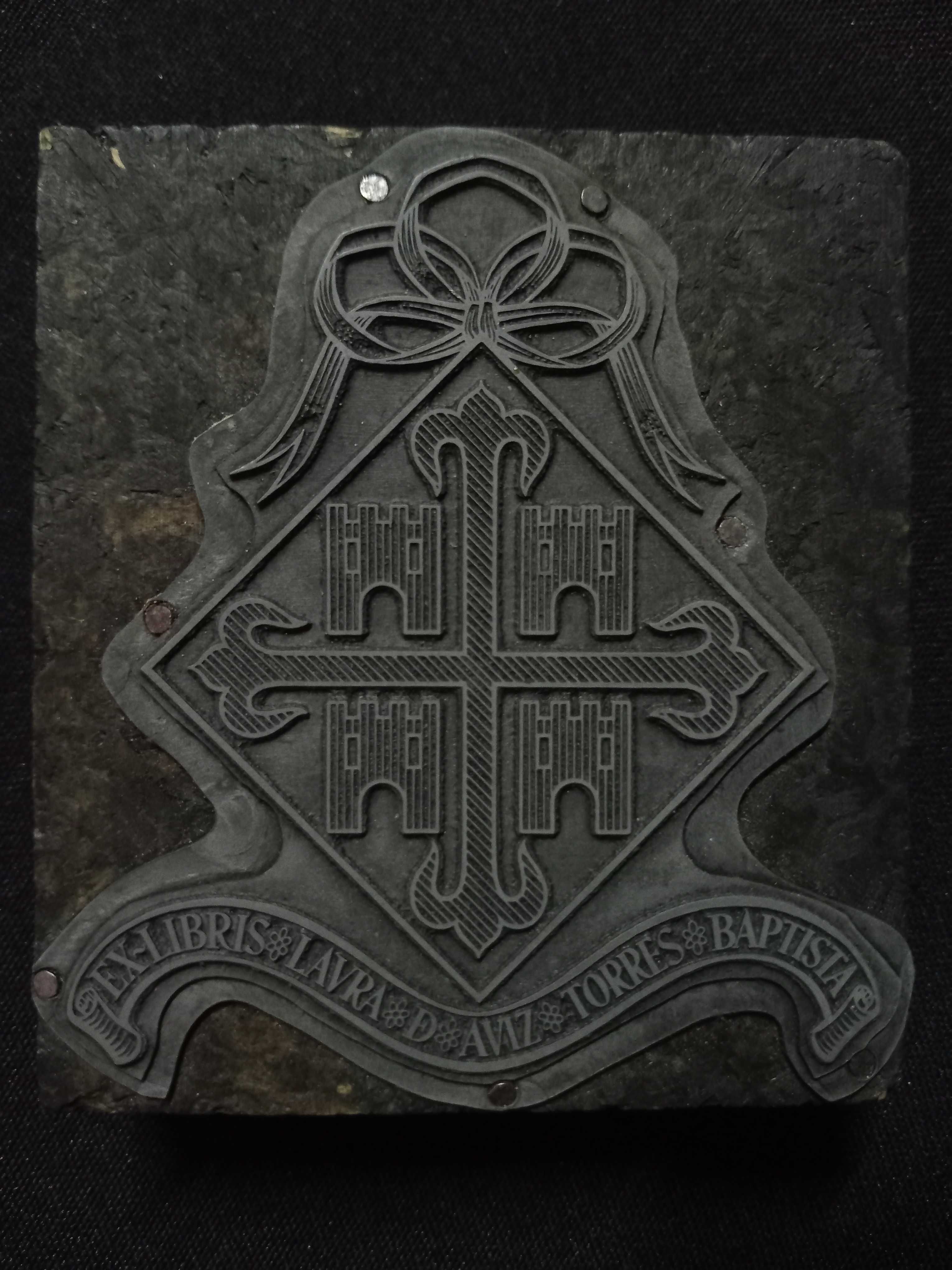 Ex-Libris - Zincogravura para impressão e respectivo ex-libris