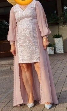 Sukienka wesele brudny roz rozmiar 40