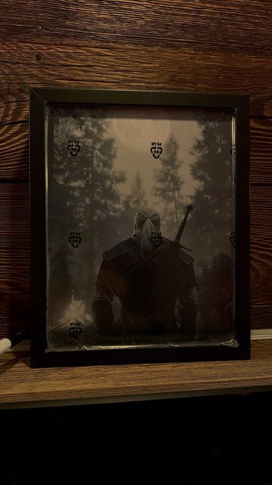 Obrazo lampka pomysł na prezent Geralt Wiedźmin