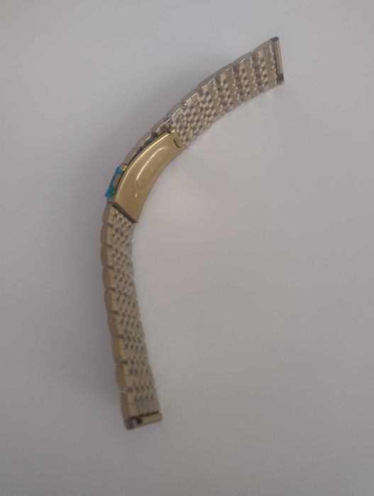 Bransoleta do zegarka męskiego w kolorze złotym, 22mmm