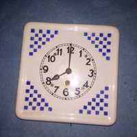 Zabytkowy zegar kuchenny scienny emaliowany retro Vintage