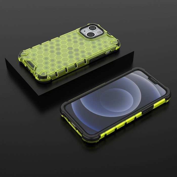 Etui Pancerny Honeycomb iPhone 13 Mini Zielony