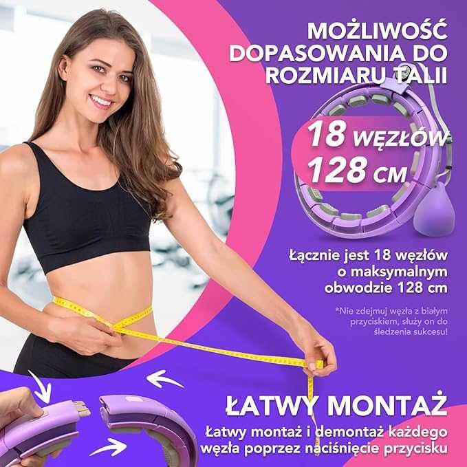 Nowe Hula Hop z licznikiem XXL 128cm