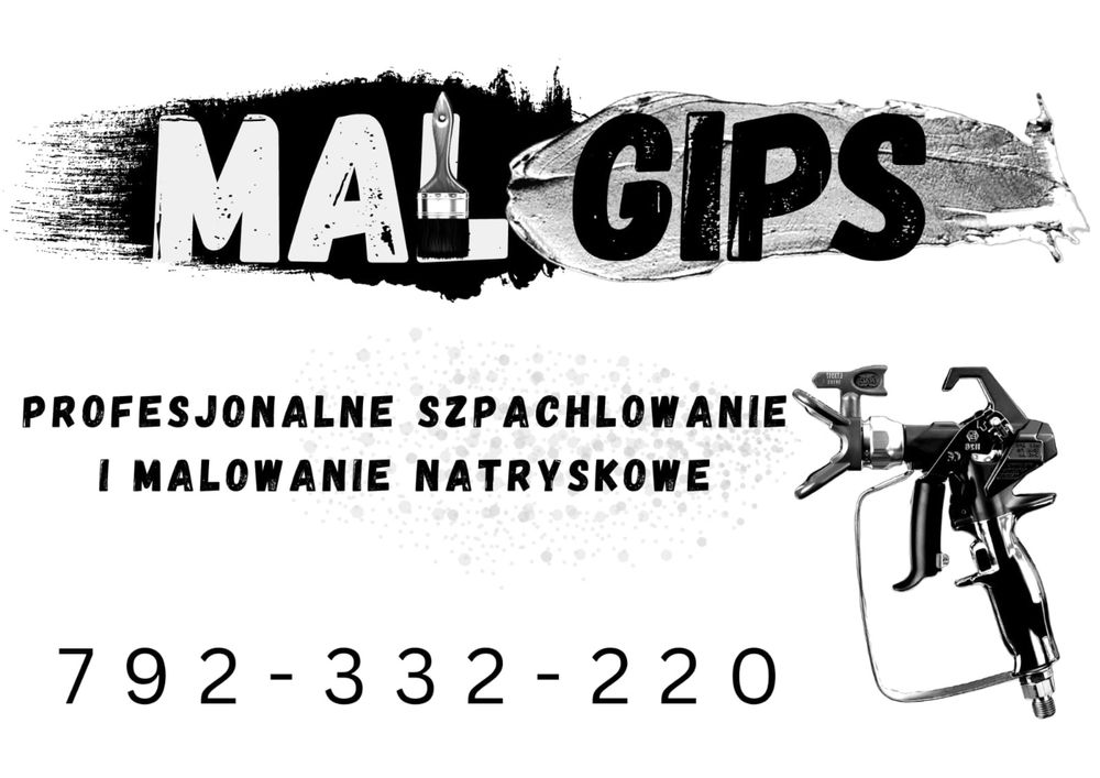 Szpachlowanie cekolowanie maszynowe, malowanie natryskowe, glazura