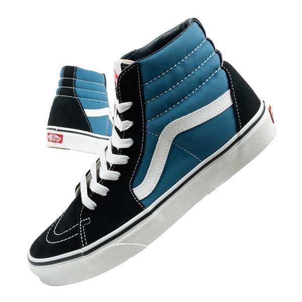 Vans Sk8-Hi sportowe damskie trampki skóra modne niebieskie r. 34,5-43