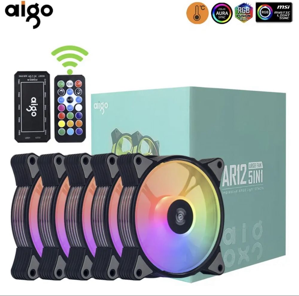 Кулер aigo ar12 5in1 ARGB