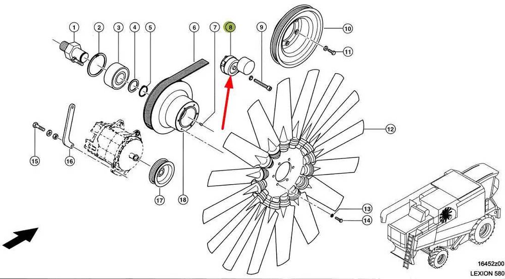 Napinacz paska alternatora