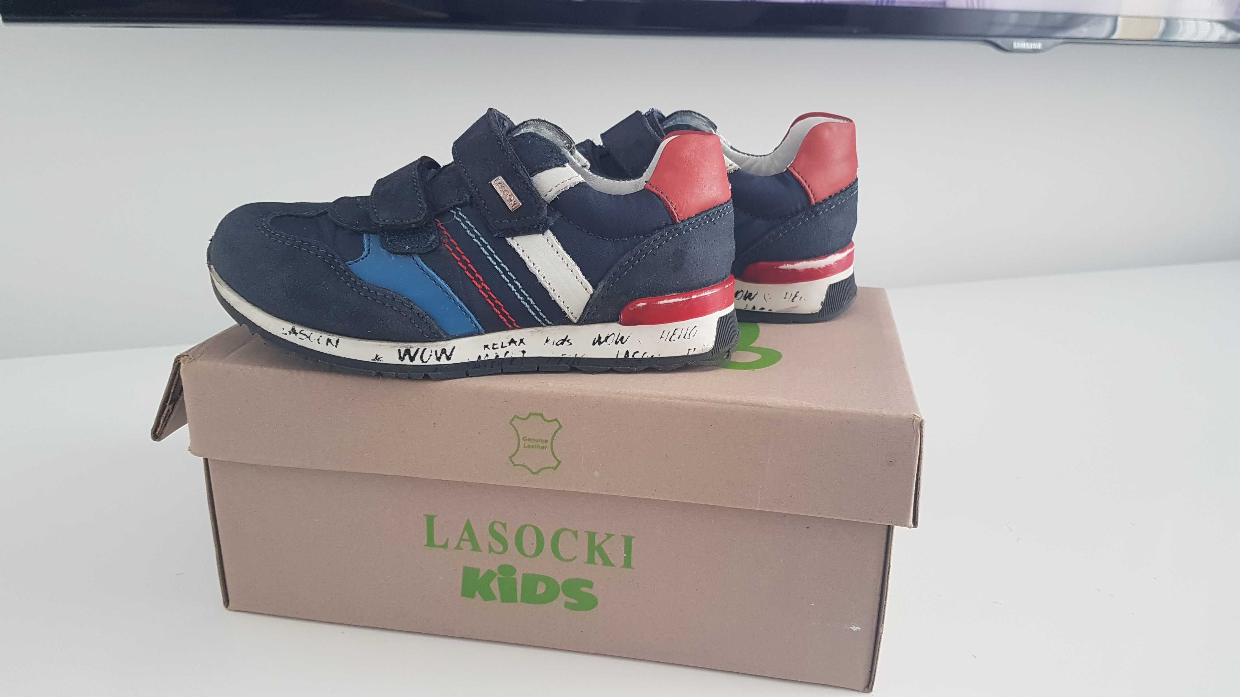 Skórzane sneakersy dla chłopca, Lasocki Kids, roz. 26