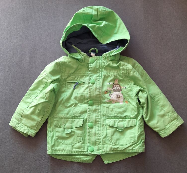 Kurtka wiosenna ze słoniem, żółwiem i myszką