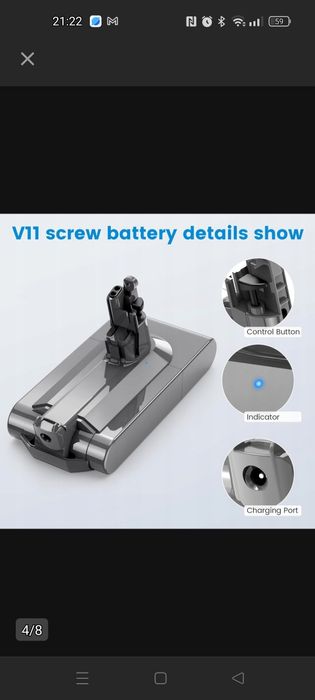 Bateria ASUNCELL 3900 mAh do Dyson V11 SV14 z filtrem i akcesoriami