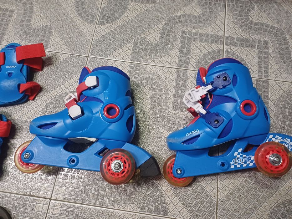 Patins criança  play3  + equipamento de protecção