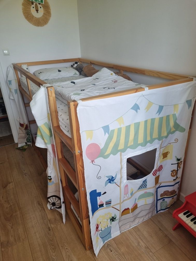 Łóżko pietrowe, dwustronne IKEA Kura + GRATIS! 90 x 200