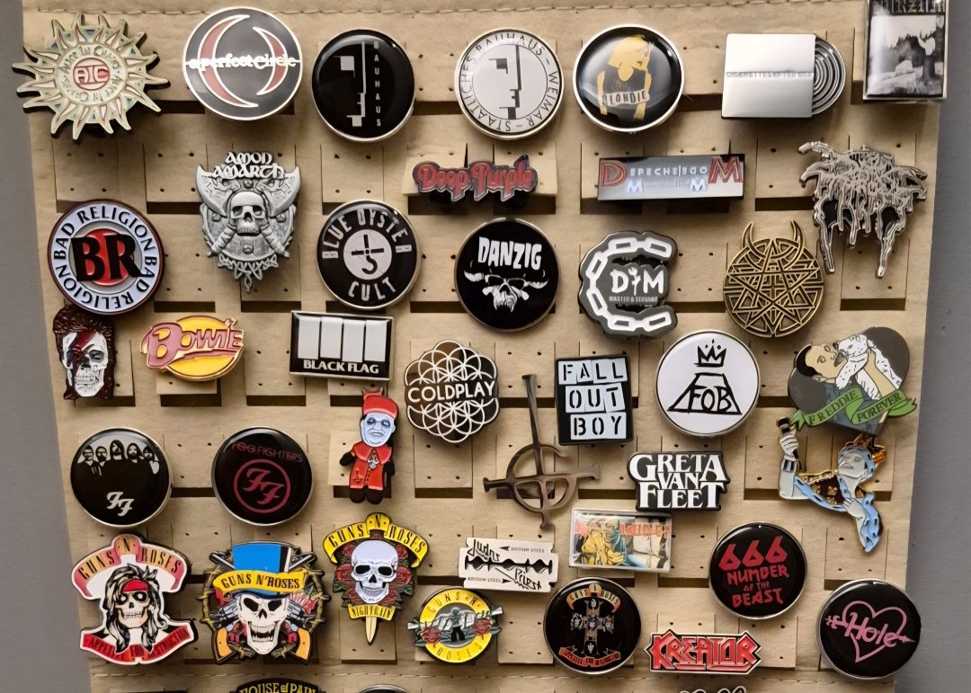 1/2 Pins de Bandas Rock Metal
