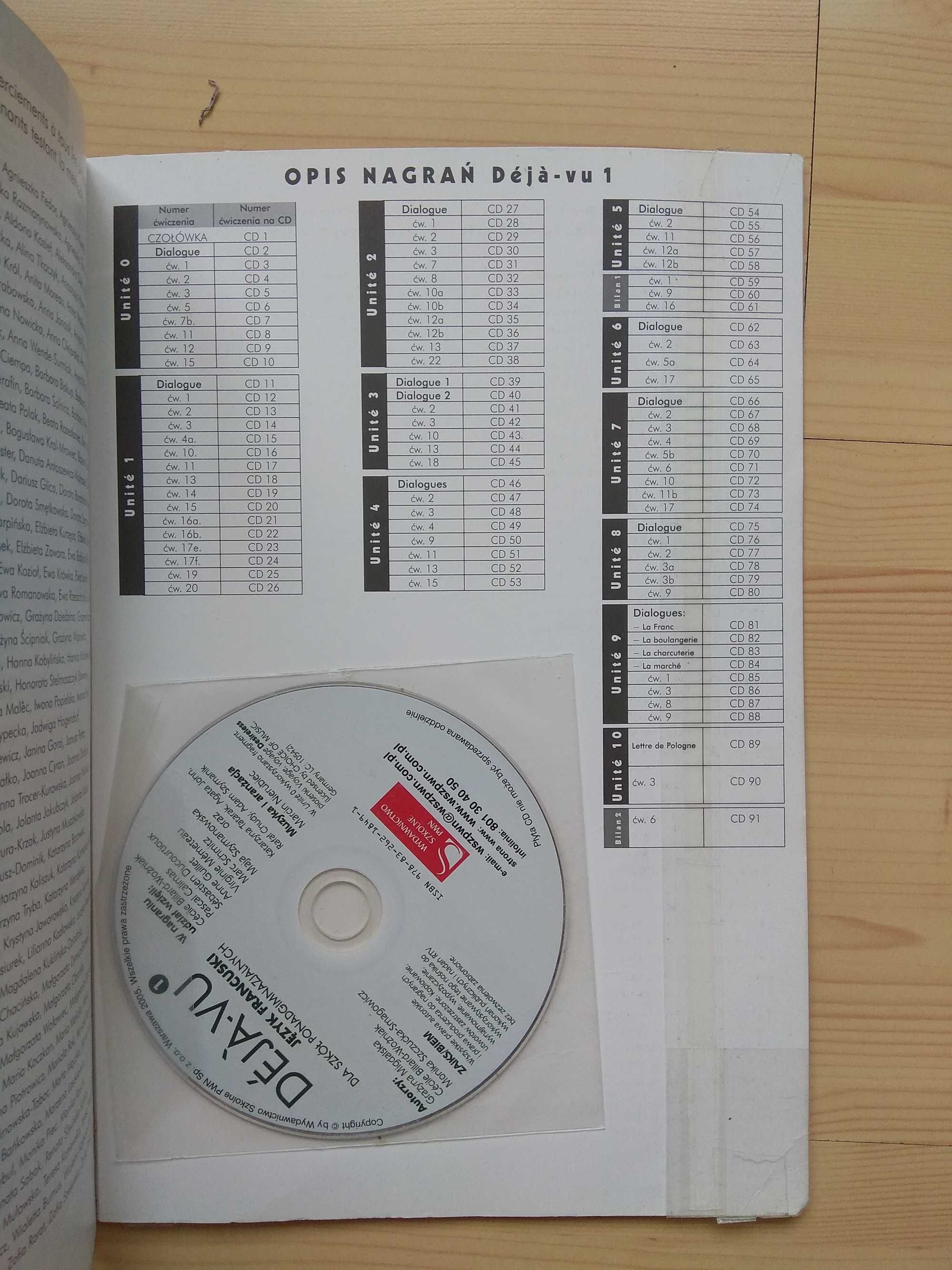 Deja vu 1 Podręcznik z płytą CD Język francuski