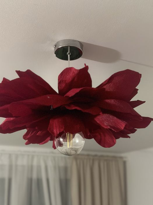 Lampa z krepiny włoskiej handmade