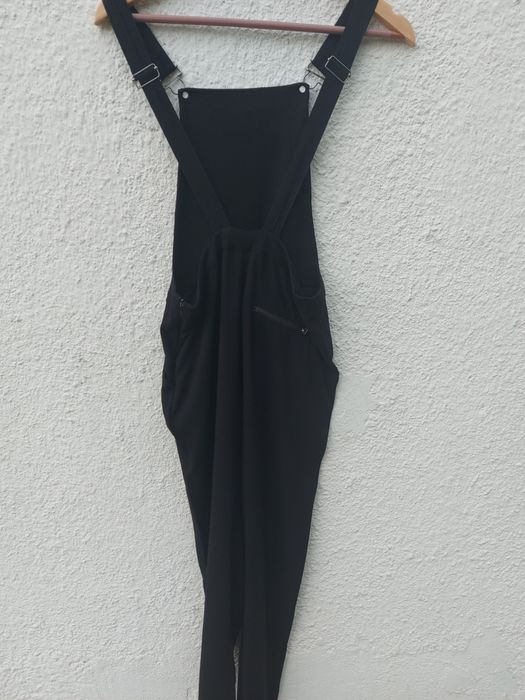 Spodnie czarne eleganckie ogrodniczki Cubus na 152