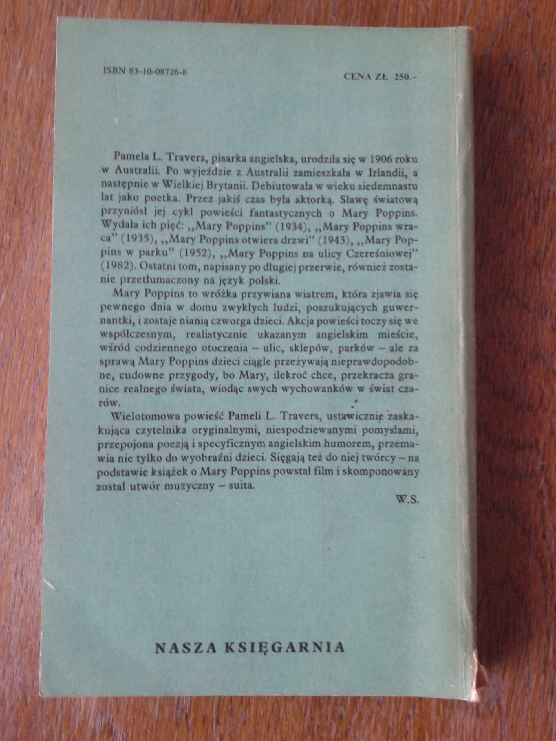 Książka Mary Poppins wraca P.L.Travers