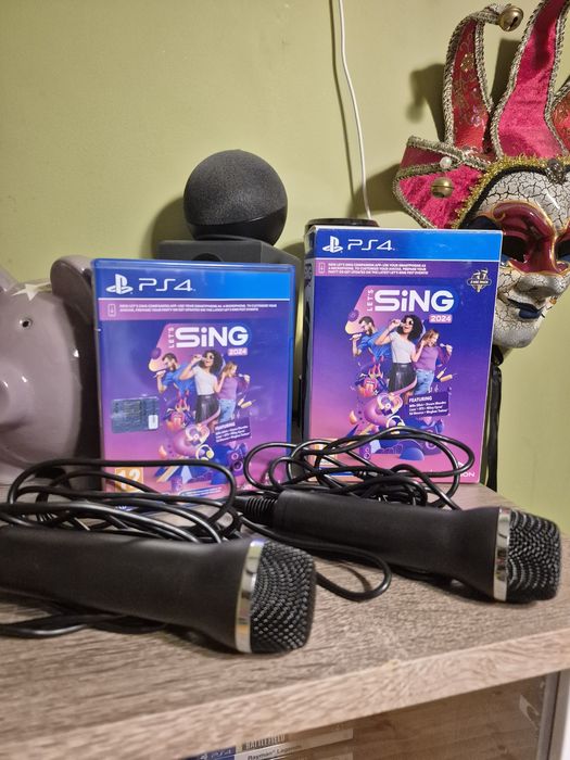 Lets Sing 2024 i dwa mikrofony Sony do PlayStation 4 Ps4