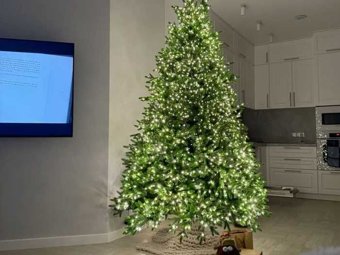 СУПЕР ПОДАРУНОК! Гірлянда Хвойна лапа з пультом. Зелений кабель.