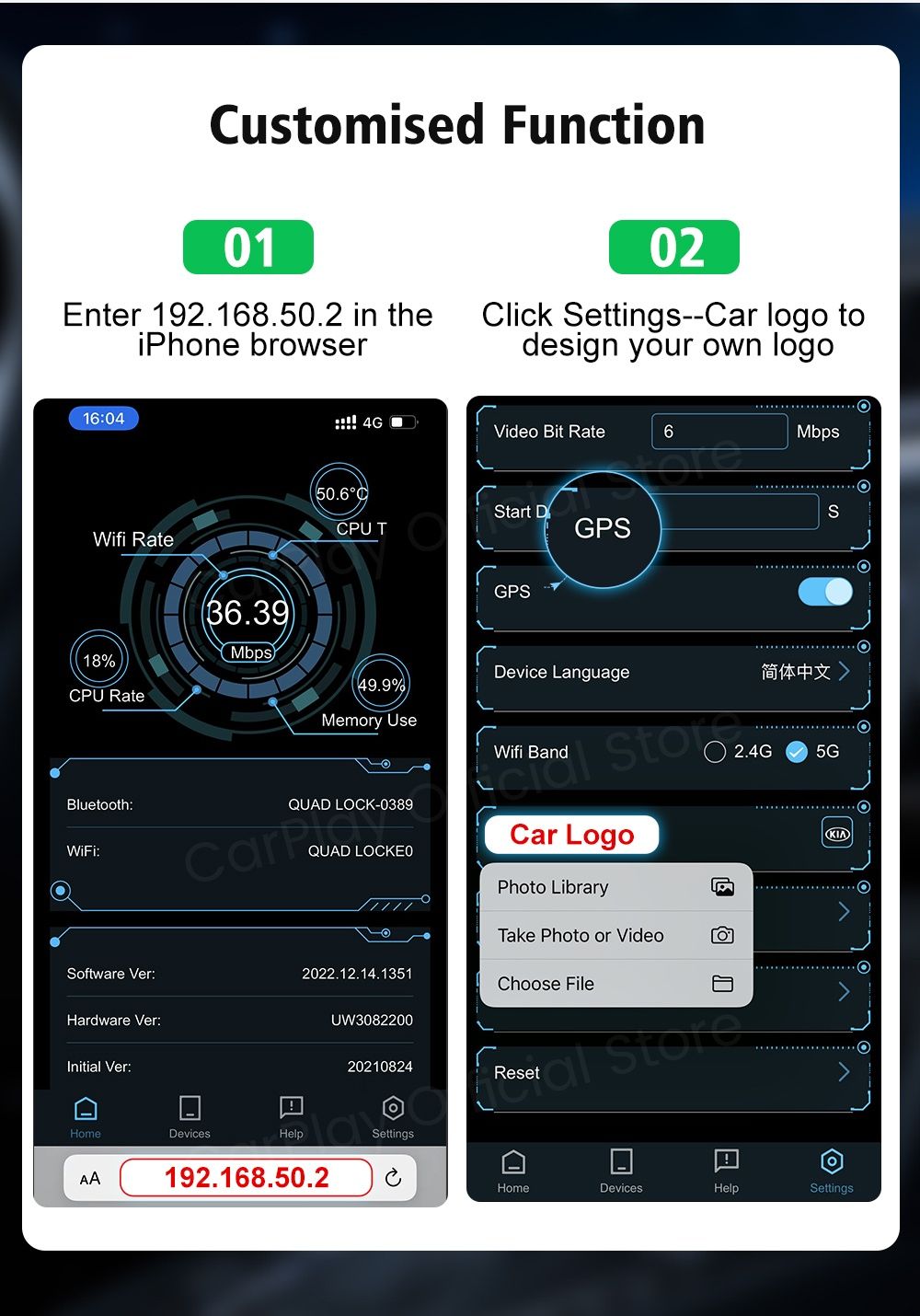 Adaptador Sem Fio CarPlay/ Android Auto Carlinkit 4.0 CPC200-CP2A NOVO