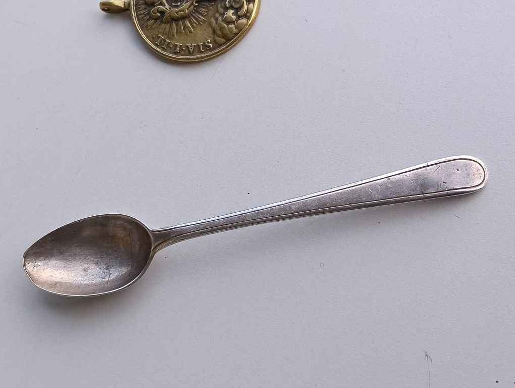 Colher de prata, punção Porto Coroa