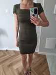 Bandażowa sukienka, khaki, S/36