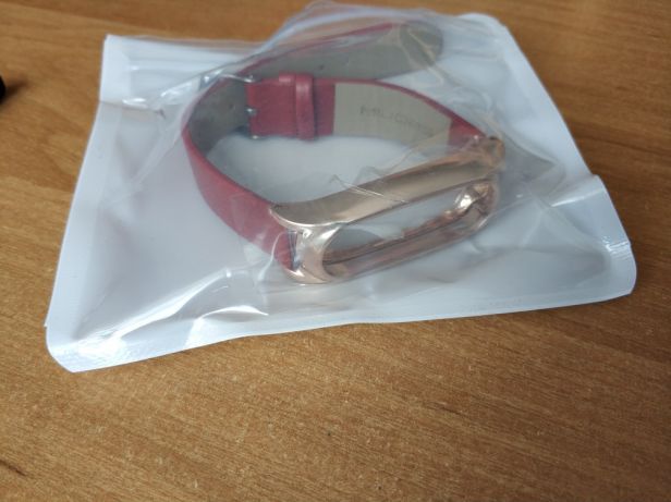 Opaska skórzana miband 2 zapięcie metalowe