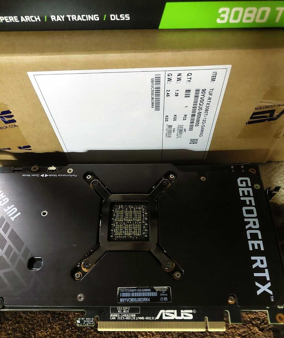 Karta Graficzna ASUS RTX 3080Ti TUF OC LHR 12GB