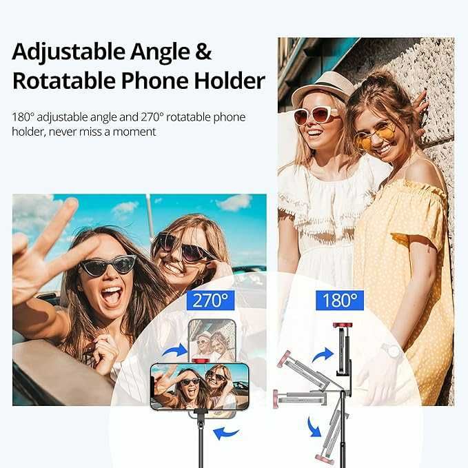 Selfie Stick z pilotem zdalnego sterowania obracany o 360° Bluetooth