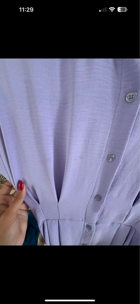 Vestido roxo com cinto