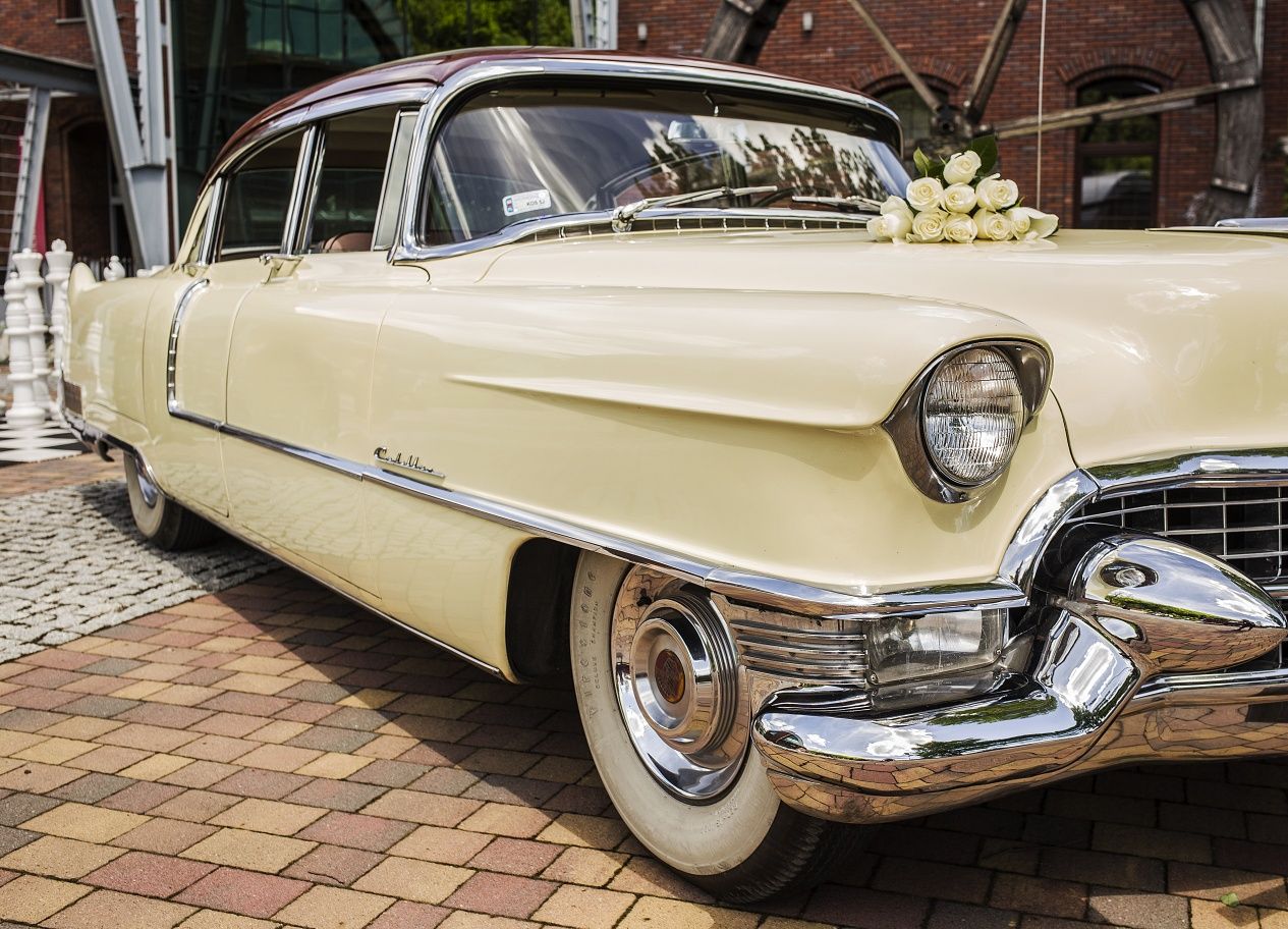 Cadillac 1959, 55 auto samochód do ślubu wesele wynajem wypożyczalnia