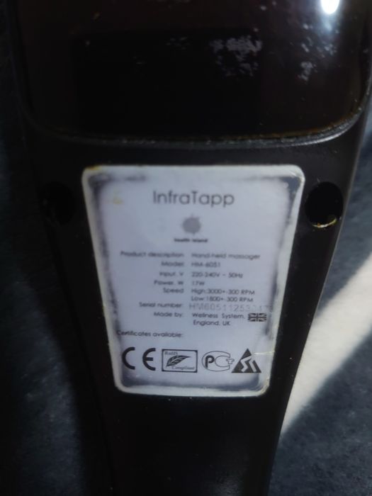 Ручной массажёр  масажер  тіла шиї infra tapp масаж спины тела Англия