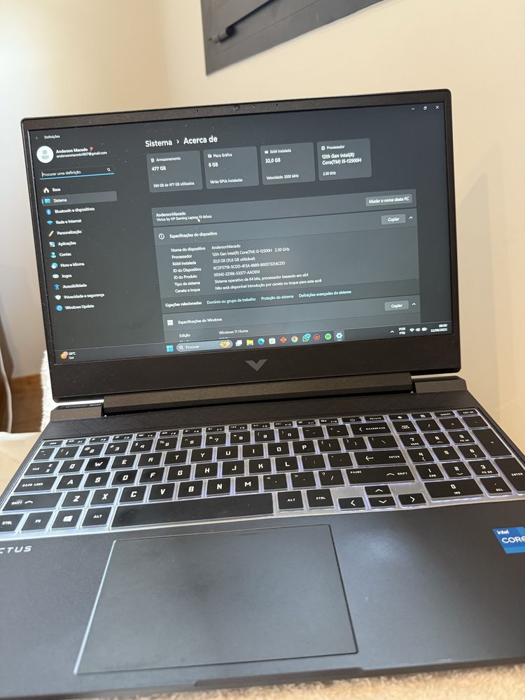 Computador Portatil  Gamer HP Victus - RTX 4050 6GB