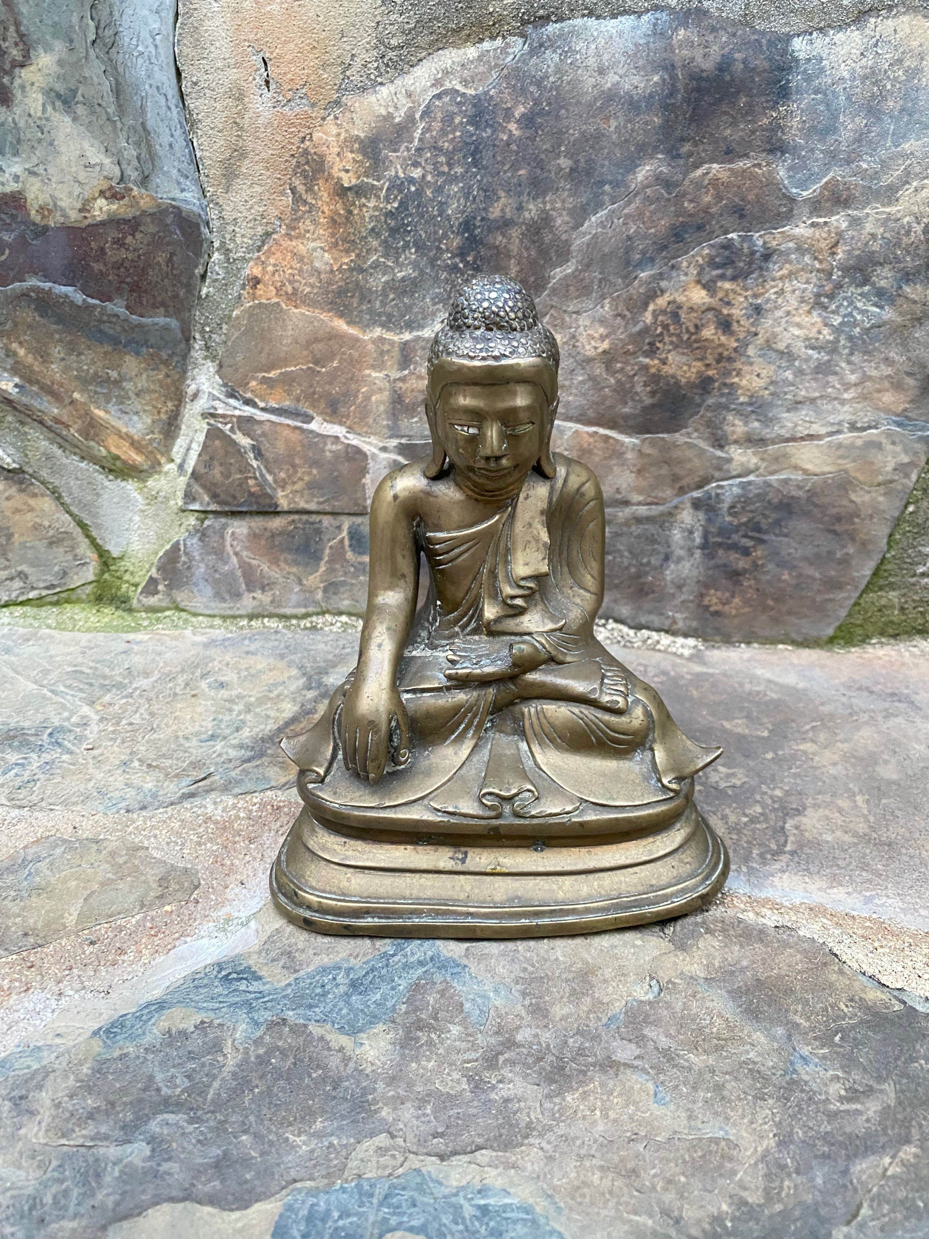 Buda Chinês Séc XIX Bronze 18 cm