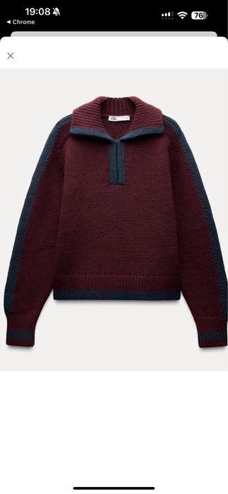 Светр Zara бордовий