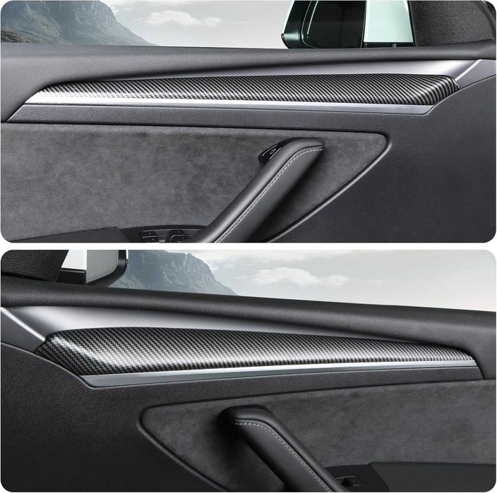 Декоративні накладки комплект мат карбон ThinsGO Dash Wrap Tesla Y