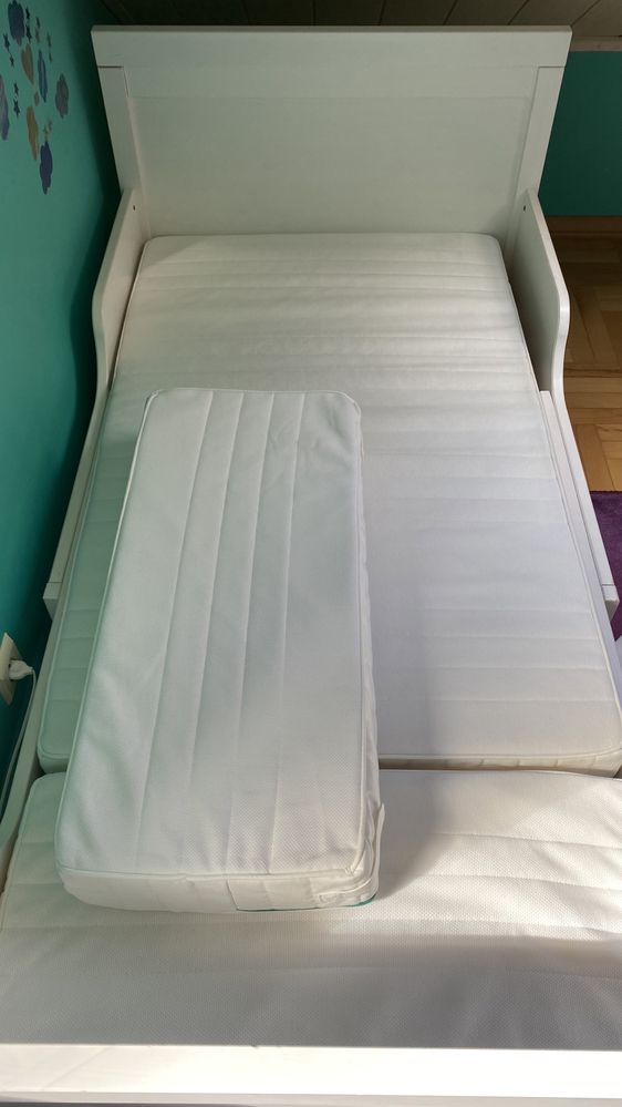 Łóżko Sundvik rozsuwane białe 80x200