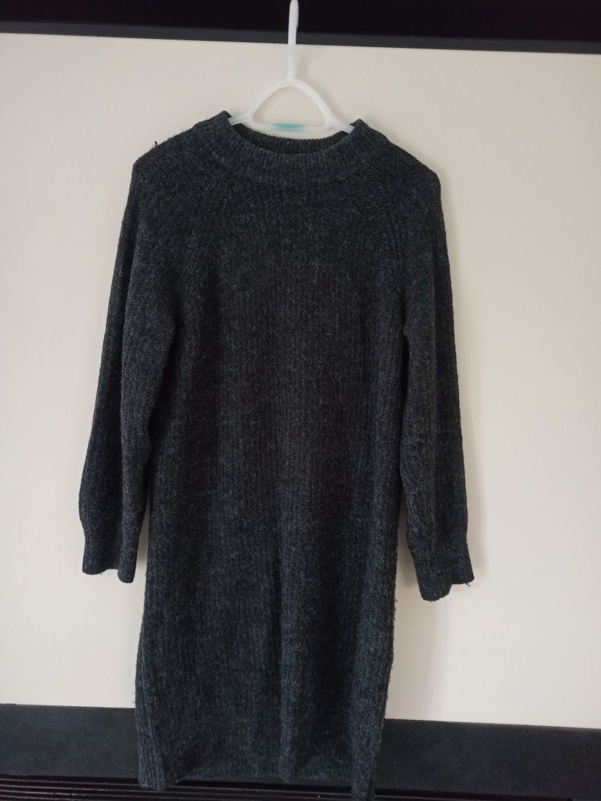 Sweter tunika sukienka Only S M L zima oversize szara