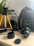 Camâra Nikon d3100 como nova + carregador + mochila + objetivas