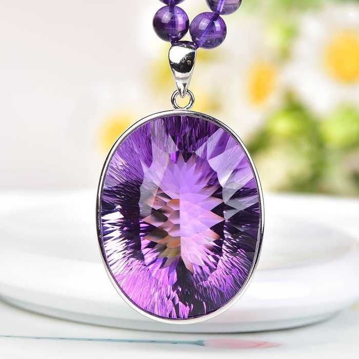 Colar de Ametista Natural certificado ALGT